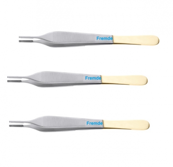 ADSON T.C. DELICATE TISSUE AND SUTURE FORCEPS, 1X2 TEETH border=