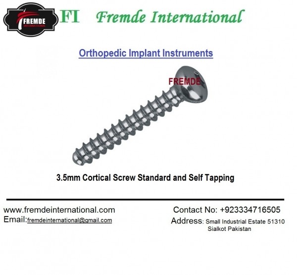 3.5mm Cortical Screw Standard and Self Tapping border=