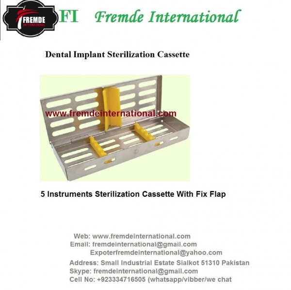 5 Instruments Sterilization Cassette With Fix Flap  border=
