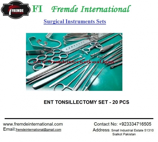 ENT TONSILLECTOMY SURGERY SET OF  20 PIECES border=