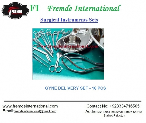GYNE DELIVERY SET OF 16 PIECES border=