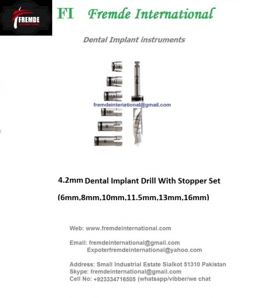 4.2mm Dental implant Drill With Stopper Set border=