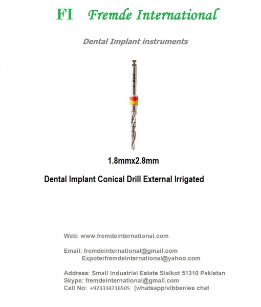  Dental Implant Conical Drill 1.8mmx2.8mm  border=