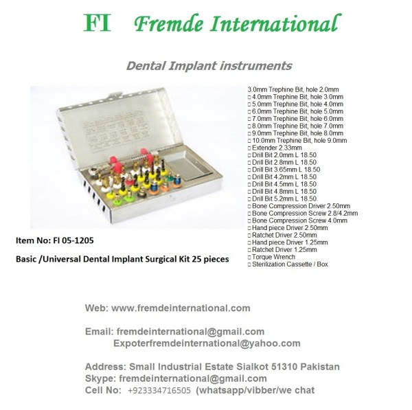 Dental Implant Universal Surgical Kit For 25 Pieces border=