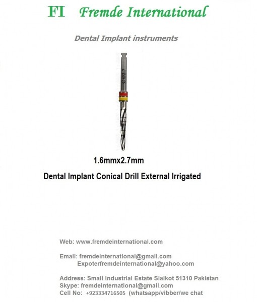Dental Implant Conical Drill 1.6mmx2.7mm  border=