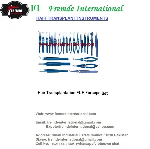 Hair Transplantation Forceps Set FUE Forceps border=