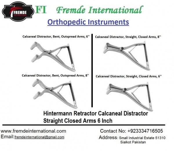 Hintermann Retractor Calcaneal Distractor Straight Closed Arms 6 Inch border=